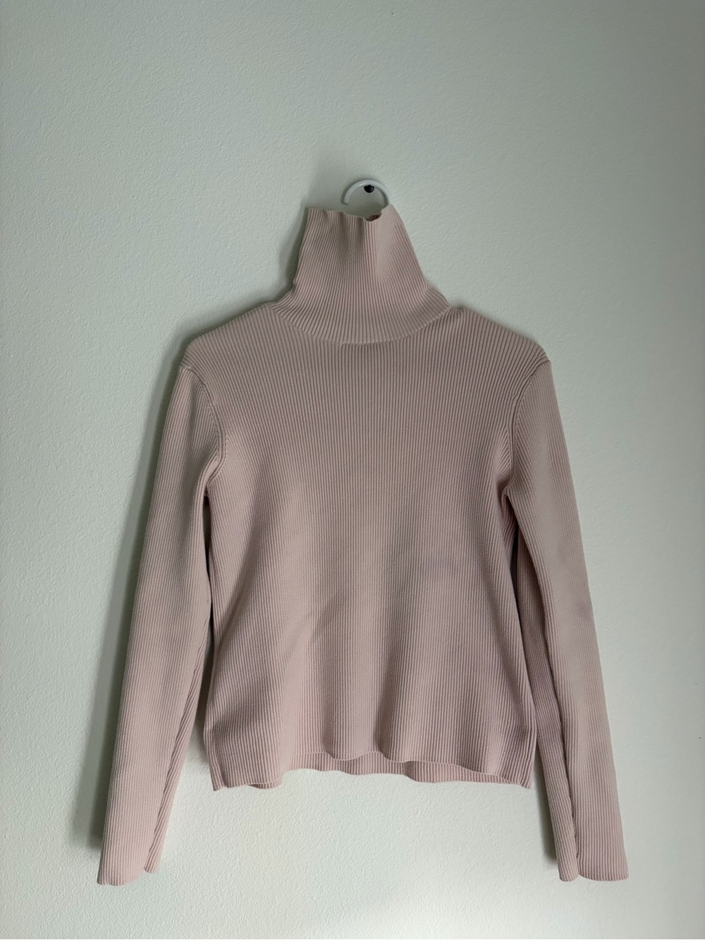 Ralph Lauren Light Pink Ribbed Turtleneck Sweater